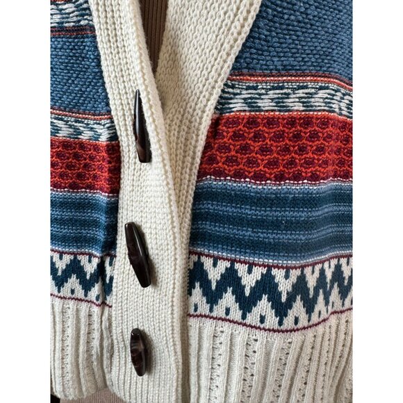 Jon & Anna M Knit Sweater Cardigan Multicolor Acrylic Blend Shawl Collar - Picture 10 of 16